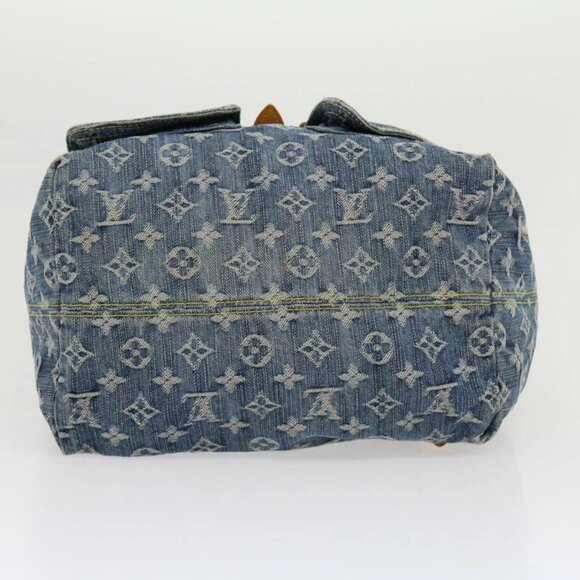 LOUIS VUITTON Monogram Denim Sac A Dos GM Backpack Blue M95056 LV Auth 30454A - Picture 7 of 16